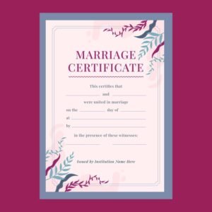 Buy Marriage Certificates online