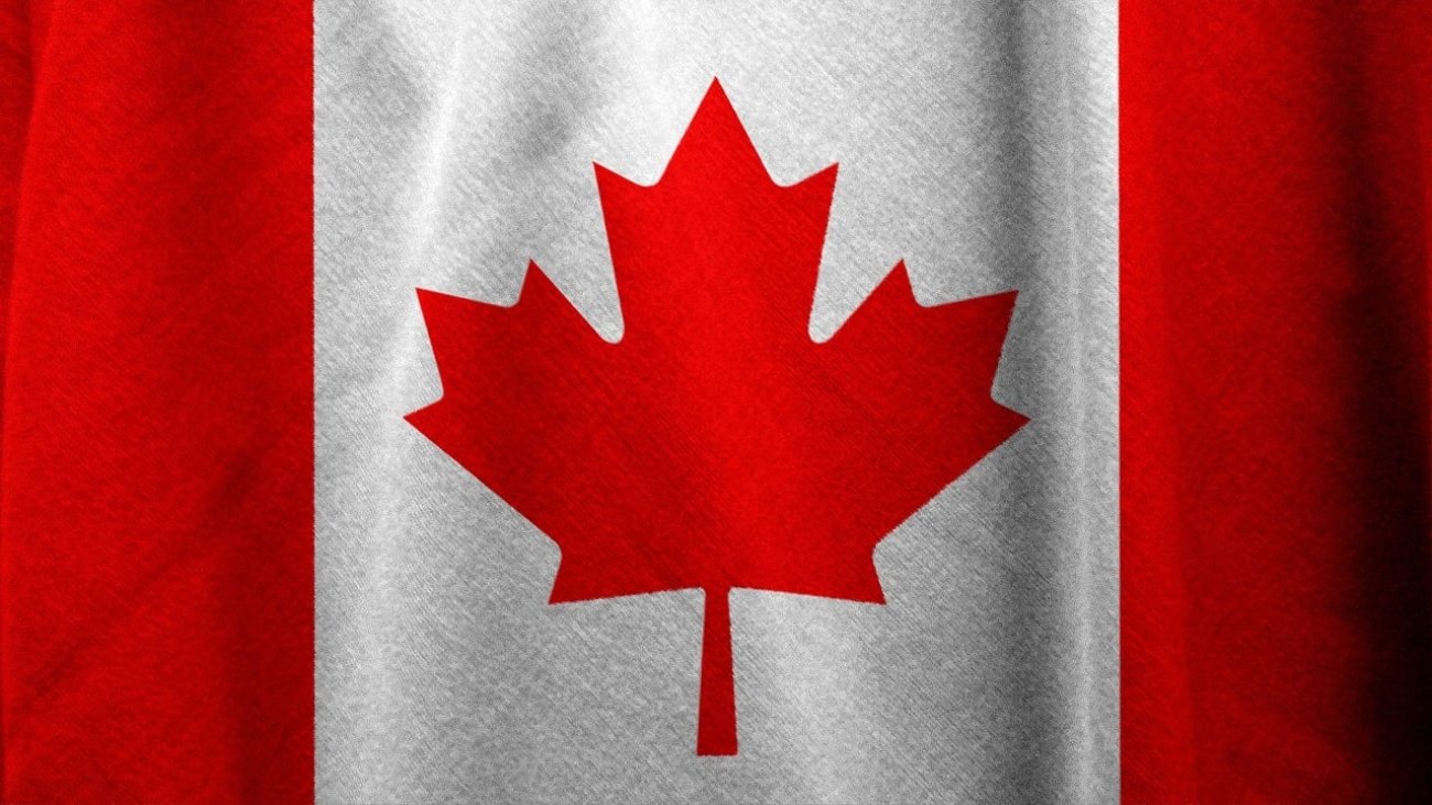 The red and white Canadian flag, representing the nation, alongside themes of PR card renewal and residency obligations.